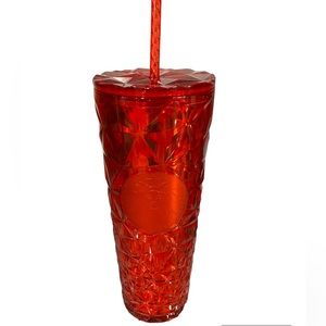 NWT Starbucks red prisms 24oz tumbler